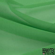 Organza de soie uni blanc optique