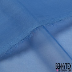 Mousseline de soie uni bleu roi