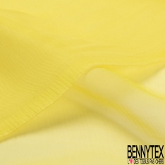 Mousseline de soie crêpon uni citron