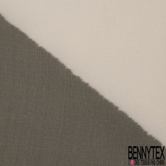 Mousseline de soie georgette satiné uni blanc discret