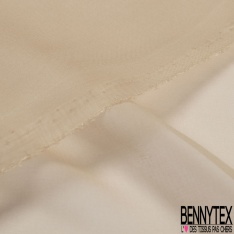 Mousseline de soie georgette satiné uni blanc discret