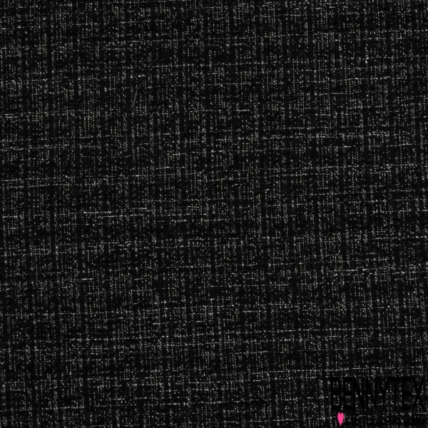 Tweed natté haute couture noir olive noir largon blanc lurex or