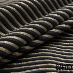 Jacquard ottoman fushia noir