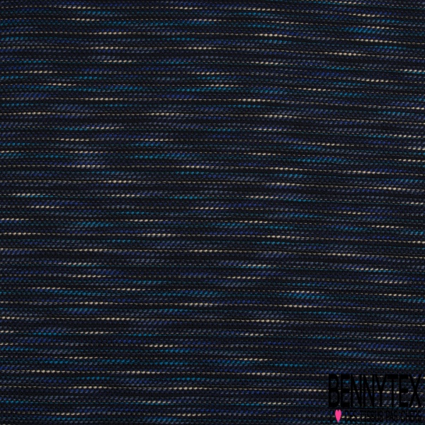 Jacquard coton rayure horizontale blanc optique noir point cellier lurex or