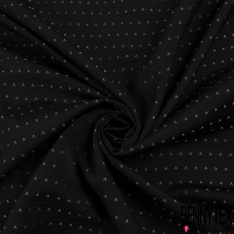 Jacquard coton rayure horizontale nattée camaïeu de bleu blanc discret noir