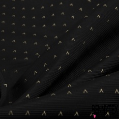 Jacquard coton rayure horizontale nattée camaïeu de bleu blanc discret noir
