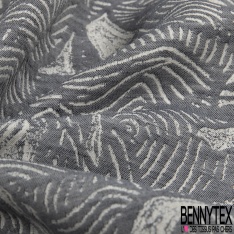 Jacquard mini losange fantaisie lurex or fond blanc cassé