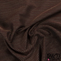 Jacquard rayure horizontale blanc discret gris chiné lurex argent