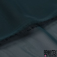 Coupon 3m mousseline georgette uni vert alpin