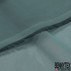 Coupon 3m mousseline georgette uni bleu sarcelle