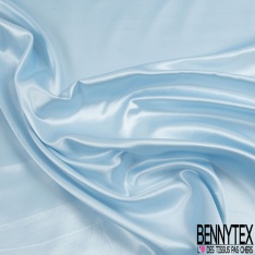 Satin polyester viscose uni noir