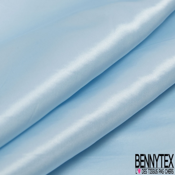 Satin polyester viscose uni noir