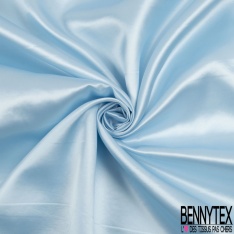 Satin polyester viscose uni noir