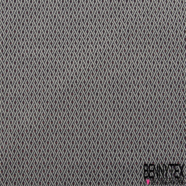 Jacquard effet paillette lurex or fond rouge
