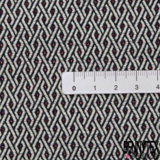 Jacquard effet paillette lurex or fond rouge