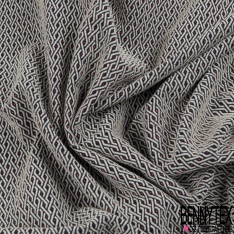 Jacquard effet paillette lurex or fond rouge