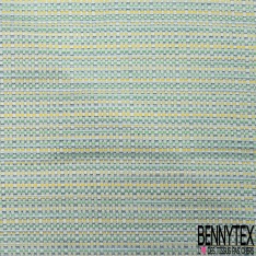 Jacquard torsade 3D noir blanc discret lurex rouge