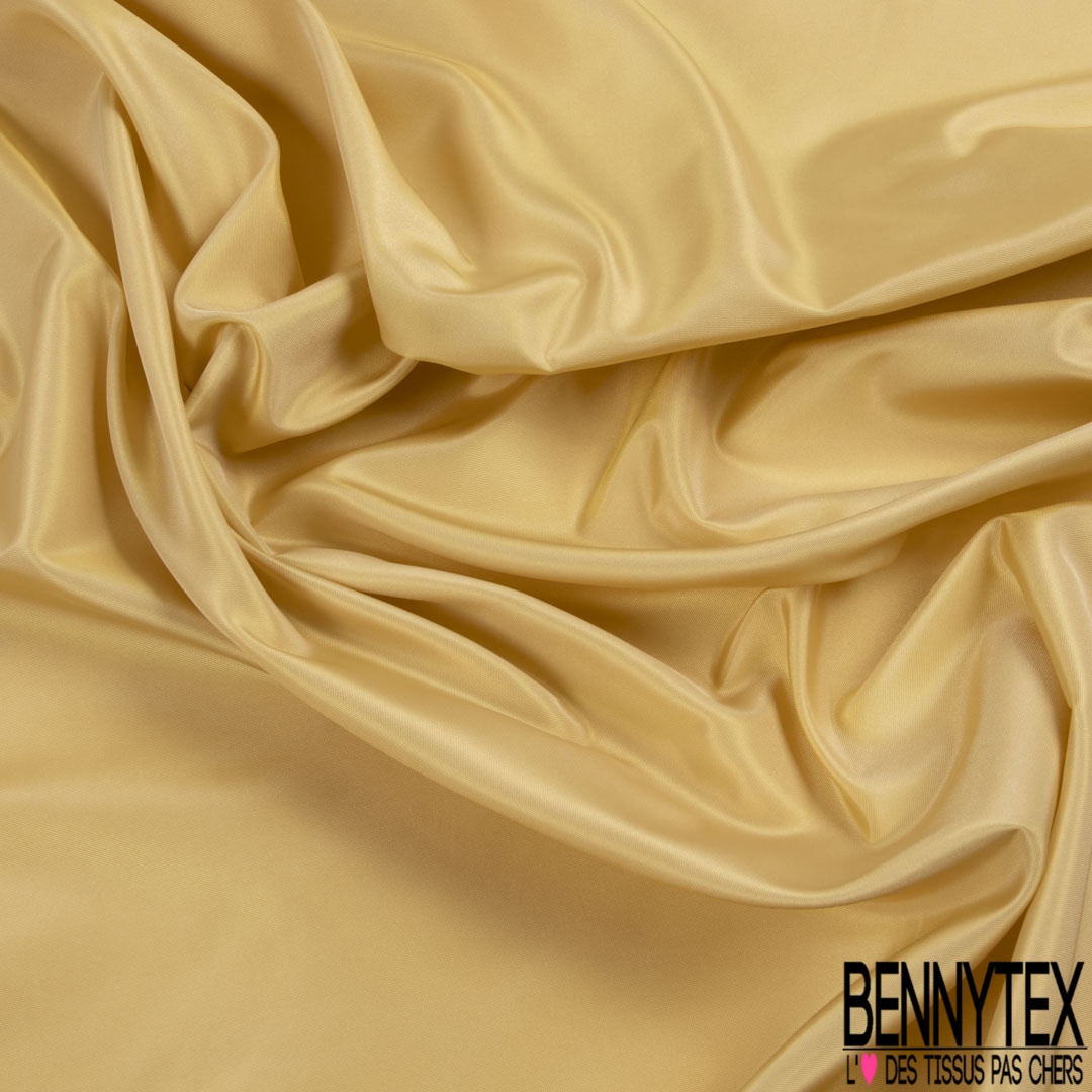 Tissu Taffetas Or Massif - Vendu Au Mètre, Pour Des Robes De Soirée Ou De Mariage Luxueuses