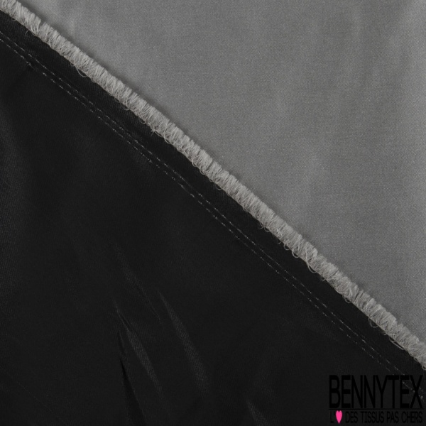 Satin polyester double face bleu roi noir