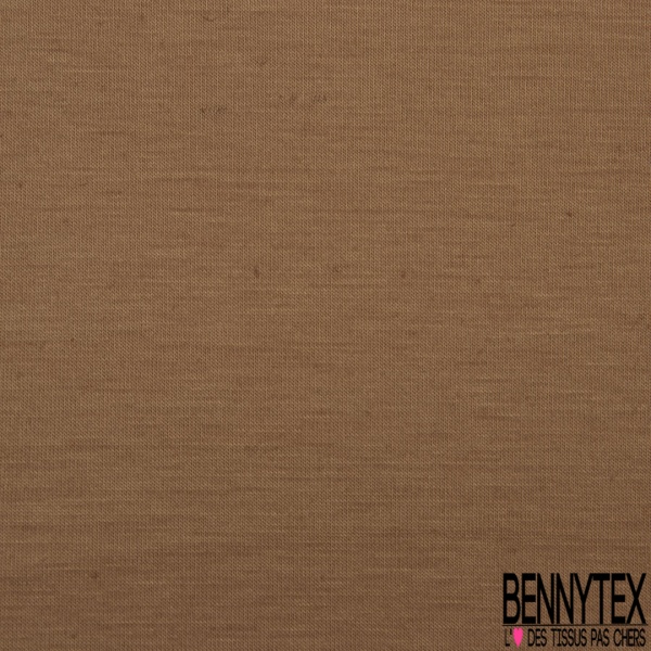 Jersey viscose polyester uni canelle