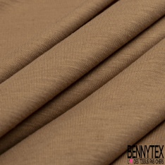 Jersey viscose polyester uni canelle
