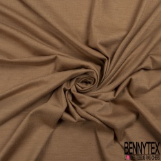 Jersey viscose polyester uni canelle