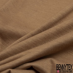 Jersey viscose polyester uni canelle