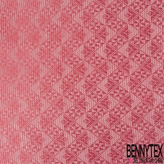 Jacquard coton rayure horizontale nattée camaïeu de bleu blanc discret noir