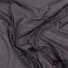 Jersey polyester fin motif léopard noir beige foncé
