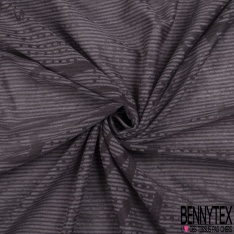 Jersey polyester fin motif léopard noir beige foncé