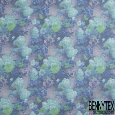 Toile coton chiné blanc optique aztèque