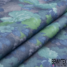 Toile coton chiné blanc optique aztèque