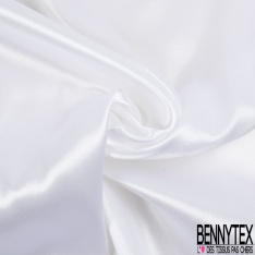 Satin polyester viscose uni ciel