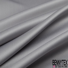 Satinette polyester uni taupe foncé