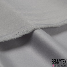 Satinette polyester uni taupe foncé