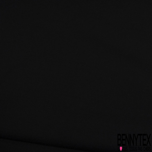 Coupon 3 m Drap de laine élasthanne vintage uni noir