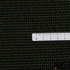Jacquard gaufré losange noir gris perle petite laize