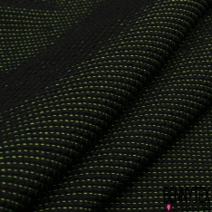 Jacquard gaufré losange noir gris perle petite laize