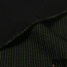Jacquard gaufré losange noir gris perle petite laize