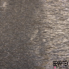 Coupon 3m Mousseline lamé de soie métal chiné or argent fabriqué en France