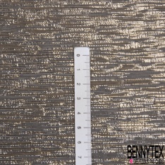 Coupon 3m Mousseline lamé de soie métal chiné or argent fabriqué en France