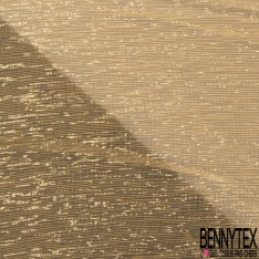 Coupon 3m Mousseline lamé de soie métal chiné or argent fabriqué en France
