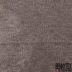 Coupon 2m Crêpe de soie fluide lamé chiné fushia noir fabriqué en France