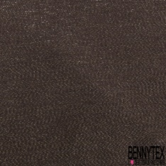 Coupon 2m Crêpe de soie fluide lamé chiné fushia noir fabriqué en France