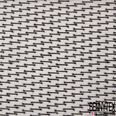 Coupon 2m80 organza de soie rayure horizontale chinée blanc rose