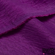 Coupon 2m50 organza de soie lancé découpé strie noir fond rayure horizontale chinée blanc rose