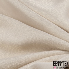 Coupon 3m Crêpe de soie viscose fluide de luxe olive givré lurex olive