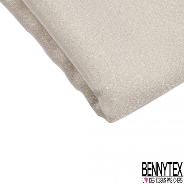 Coupon 3m Crêpe de soie viscose fluide de luxe olive givré lurex olive