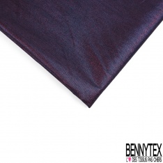 Coupon 3m jacquard triple organza de soie fantaisie marine