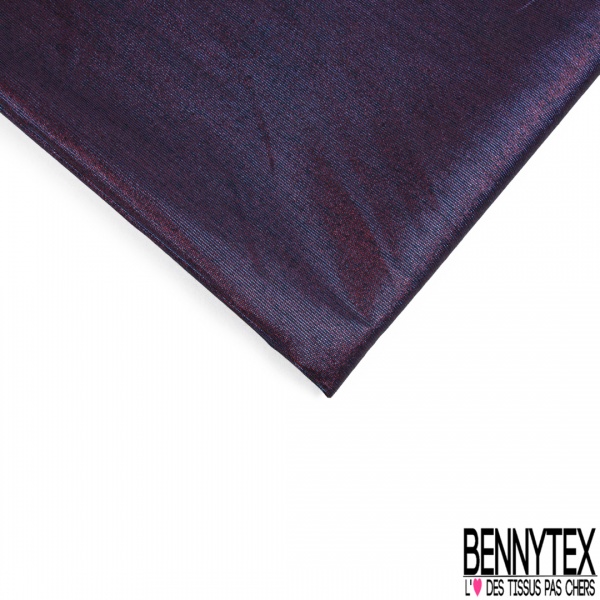 Coupon 3m jacquard triple organza de soie fantaisie marine